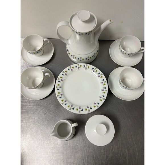 Vtg Thomas Rosenthal Germany Tea Cup Set Tulip Design Total 17 Pieces. - Picture 3 of 9